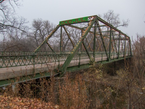 Foggy Smoky Hill River Bridge