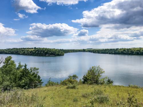 Dam at Geary State Fishing Lake